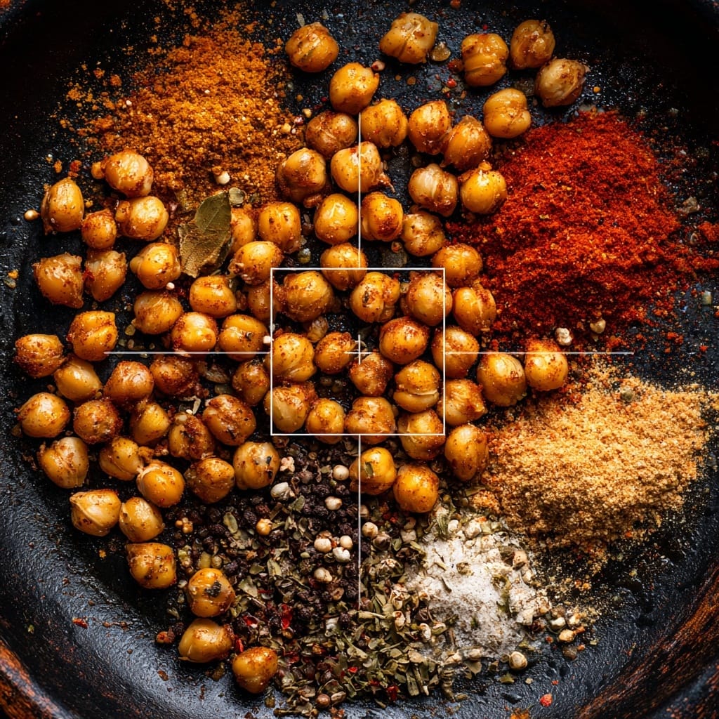 Spicy Chickpeas Roasting in the Pan