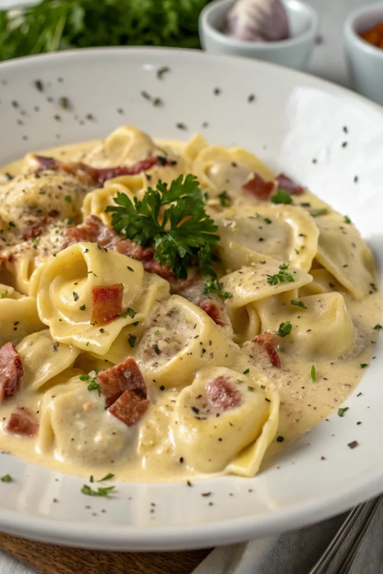 Best Ever Creamy Tortellini Carbonara Recipe | Home Cook Legacy Best ever creamy tortellini carbonara recipe