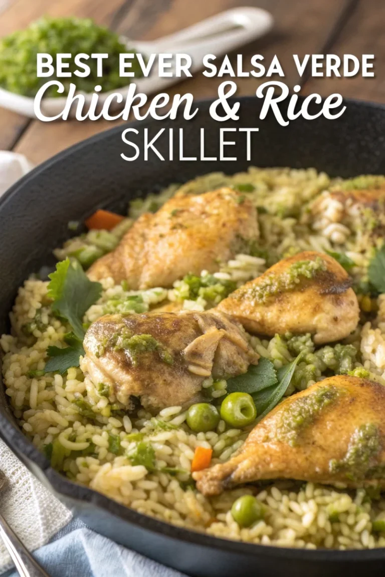 Best ever salsa verde chicken & rice skillet — one balanced life recipe