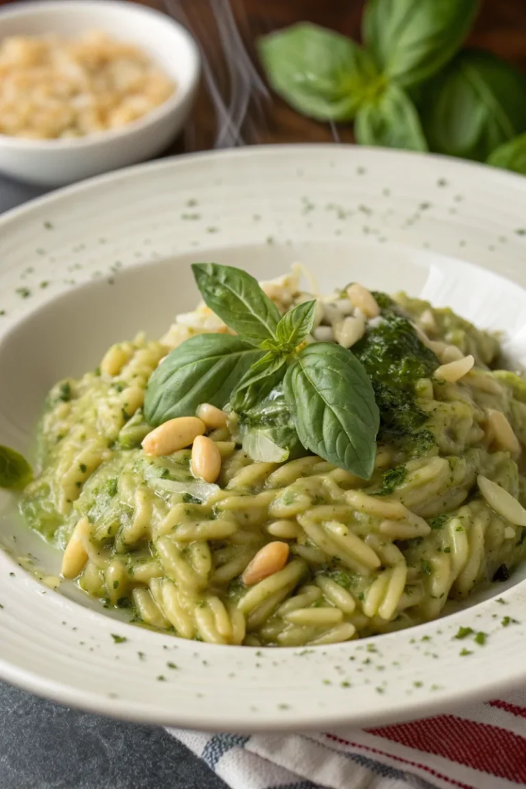 Creamy Pesto Orzo | Home Cook Legacy Creamy pesto orzo
