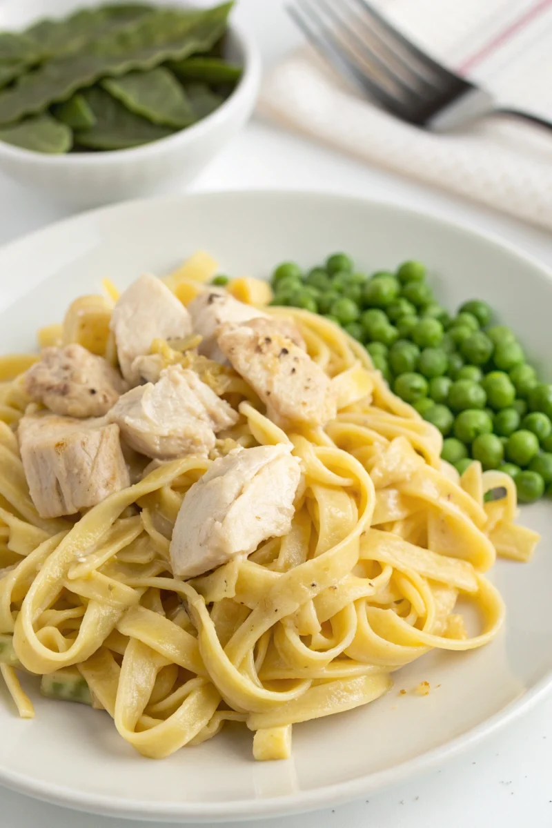 Easy kid-friendly buttered noodles and chicken recipe