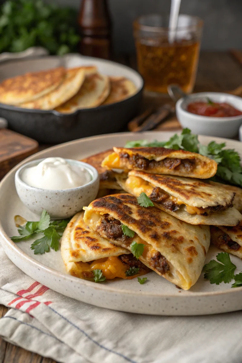 Family favorite smashburger quesadillas - mini kitchen magic recipe