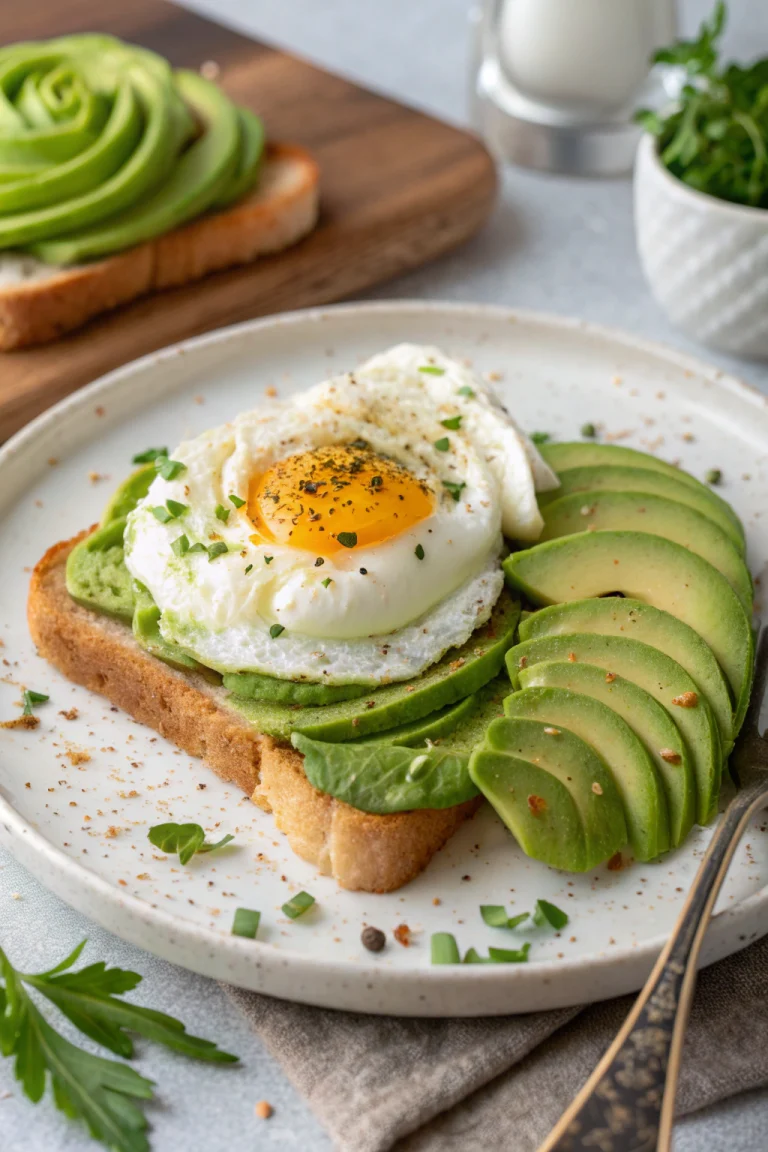 Fluffy Cloud Egg Toast With Avocado Rose High-Protein Breakfast Recipe | Home Cook Legacy Fluffy cloud egg toast with avocado rose high-protein breakfast recipe