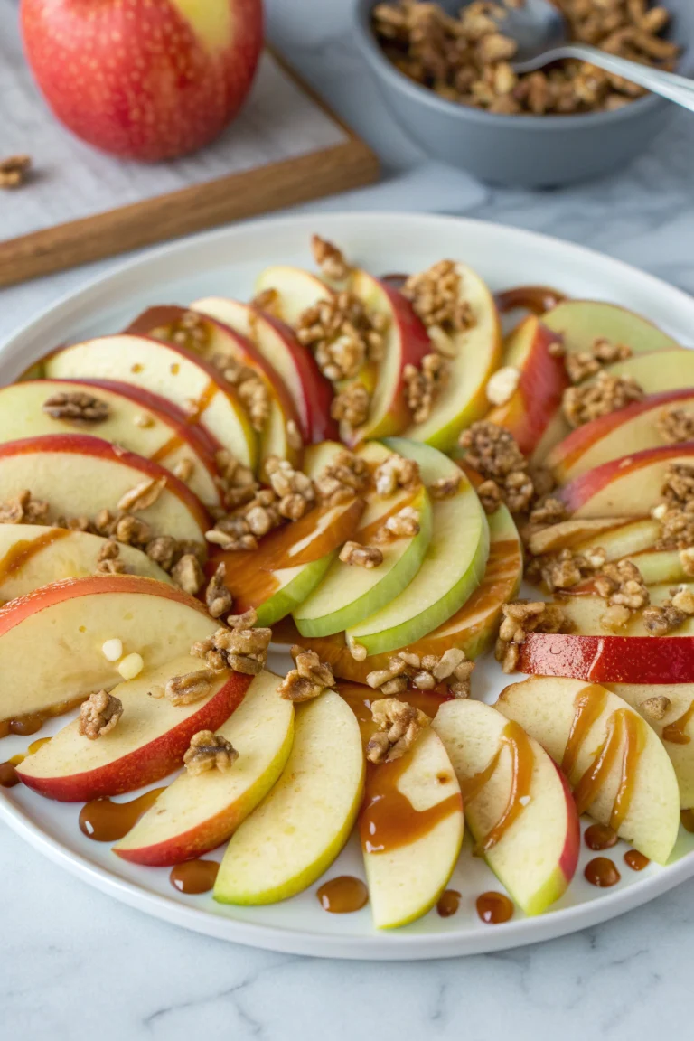 Healthy caramel apple nachos: kid-friendly fall treats & fun dessert ideas