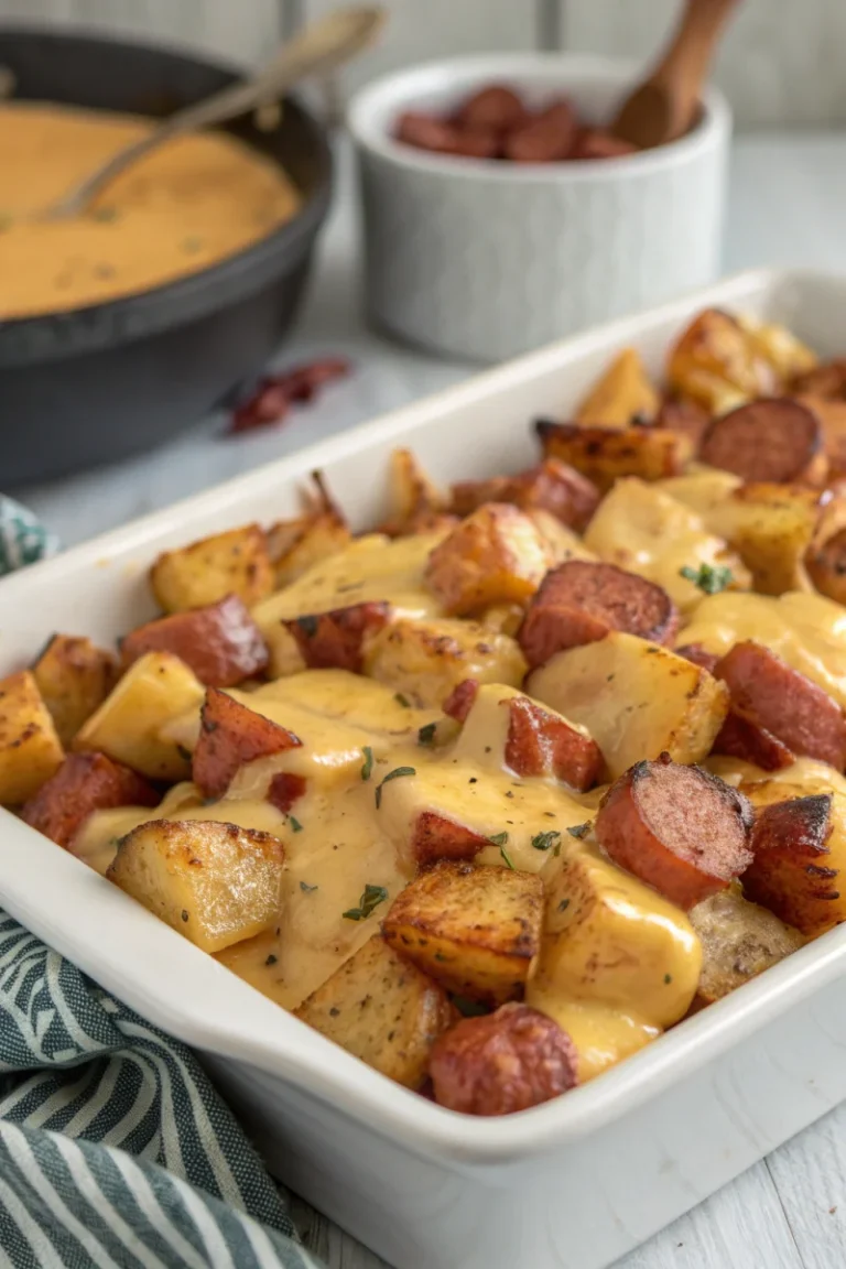 Homemade Cheesy Ranch Potatoes And Smoked Sausage Recipe | Home Cook Legacy Homemade cheesy ranch potatoes and smoked sausage recipe