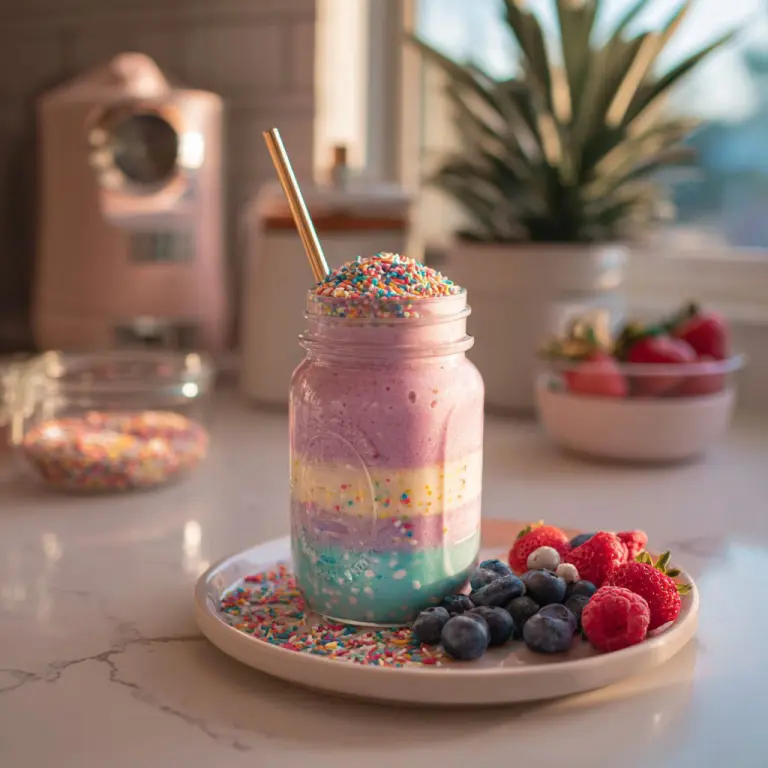 Viral Recipes - Stacked smoothie jars neat colorful layers