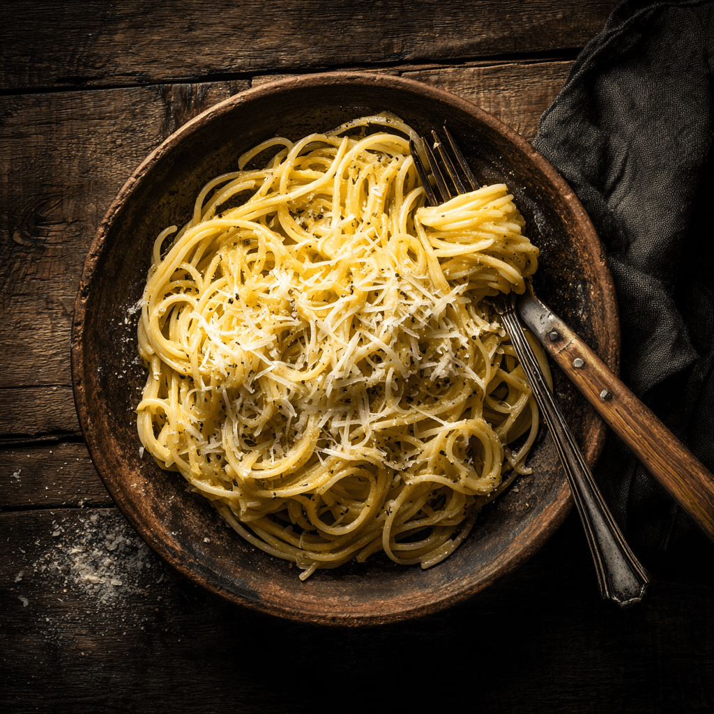 Lazy Girl Pasta Magic: 3-Ingredient Dinner In 15 Minutes | Home Cook Legacy Lazy girl pasta with butter and parmesan served in a rustic ceramic bowl