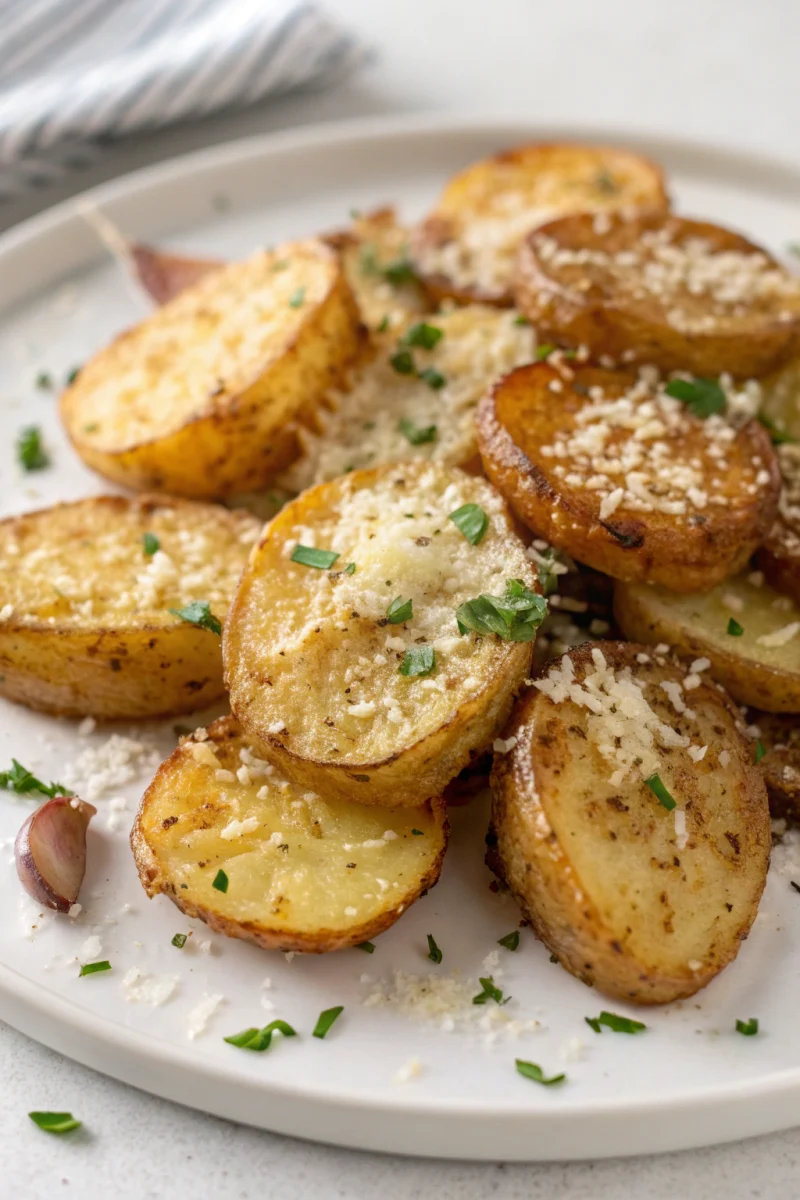 Air Fryer Garlic Parmesan Potatoes
