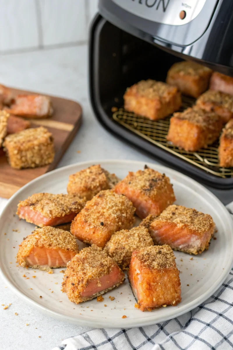 air fryer salmon, healthy dinner, quick seafood creative brunch-style