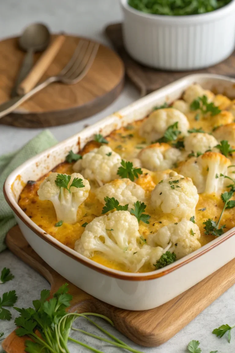 Cheesy Cauliflower Bake With Sharp Cheddar And Herbs | Home Cook Legacy Cheesy cauliflower bake with sharp cheddar and herbs