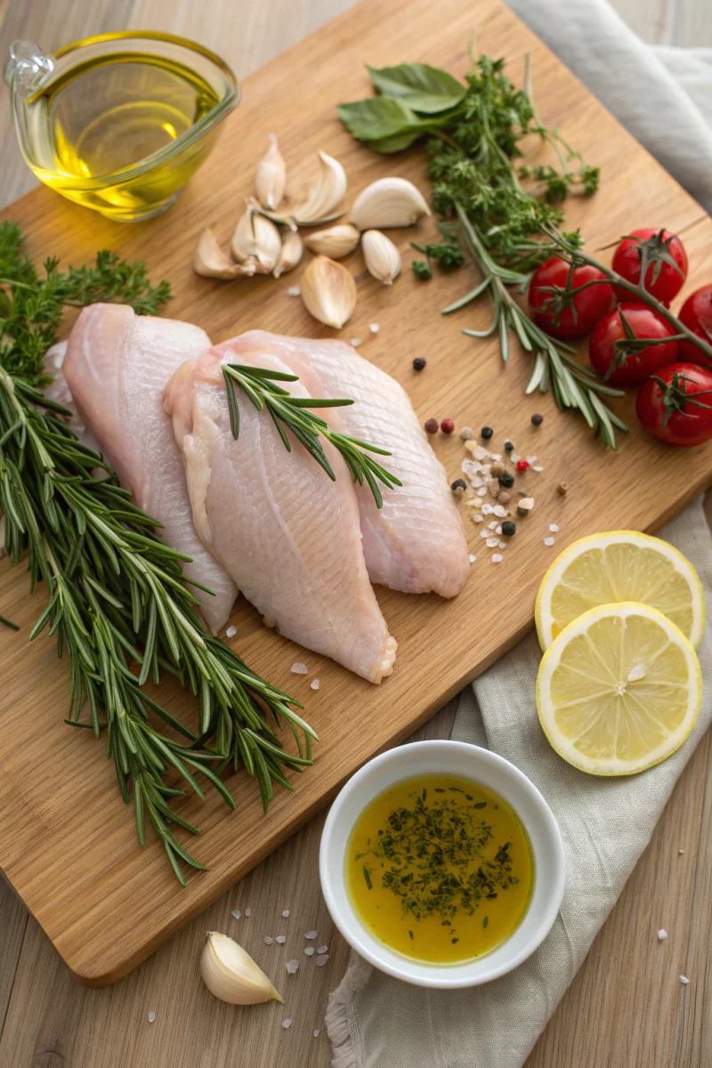 roman-style chicken, italian chicken recipe, high protein crispy healthy recipe