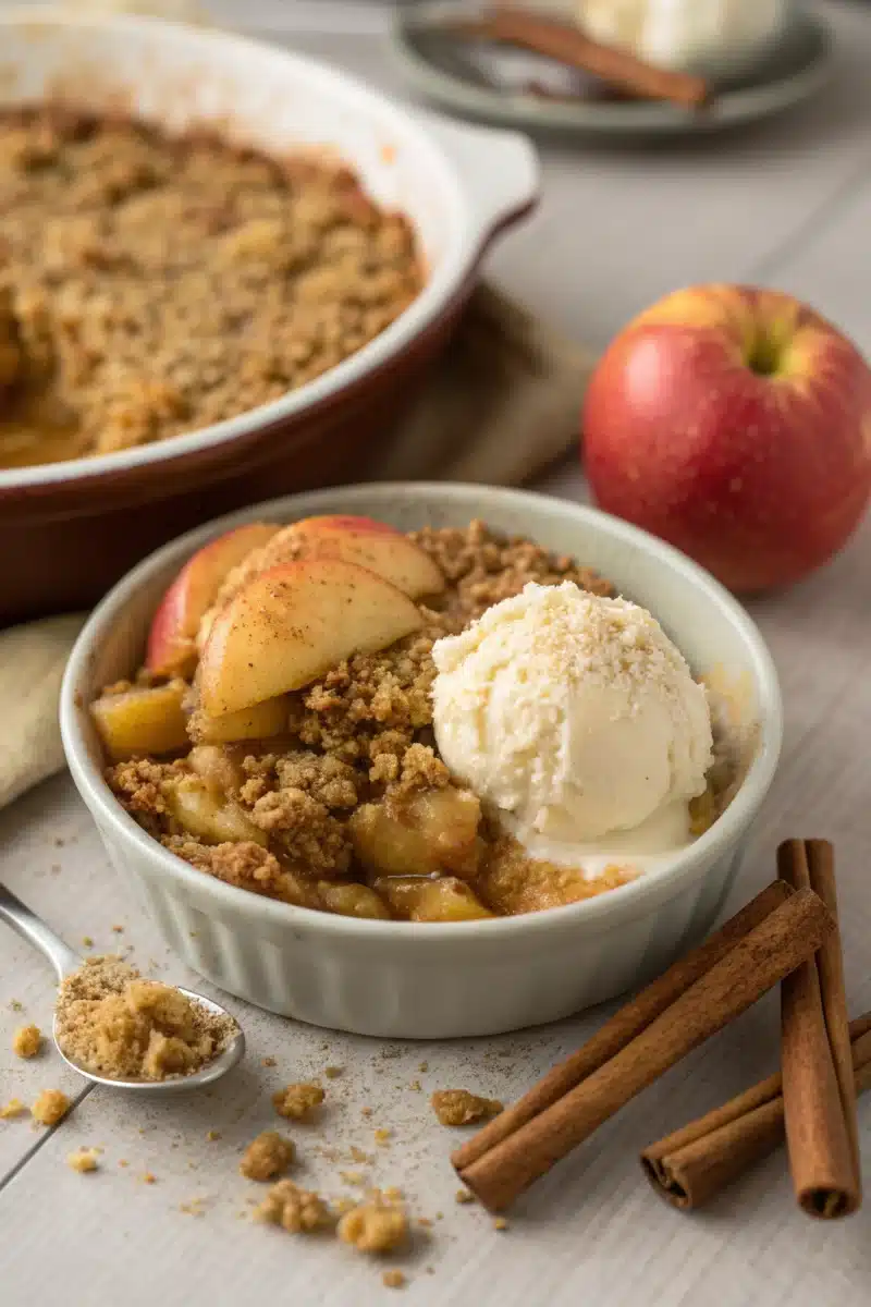 Cozy apple crumble with oat topping: your ultimate fall dessert idea