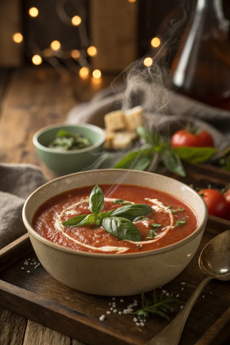 Cozy Creamy Tomato Basil Soup Recipe: Perfect for Cold Winter Nights