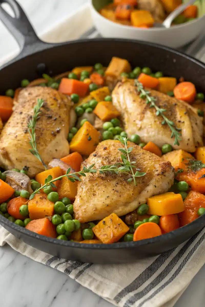 Cozy one-pan autumn chicken & veggies: your new go-to easy fall dinner!