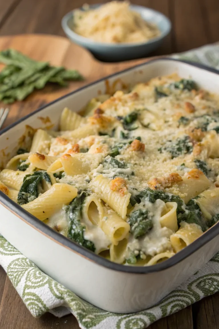 Creamy Spinach Artichoke Pasta Bake For Weeknight Comfort | Home Cook Legacy Creamy spinach artichoke pasta bake for weeknight comfort