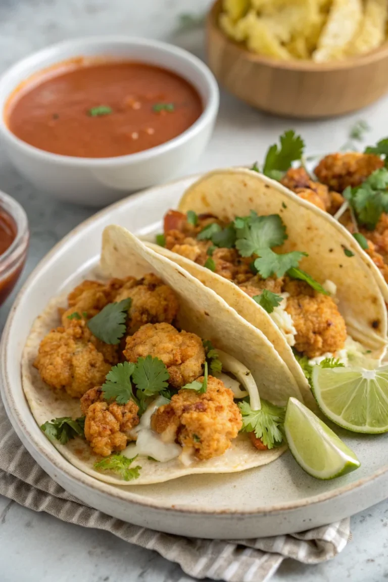 Crunchy Cauliflower Tacos With Chipotle | Home Cook Legacy Crunchy cauliflower tacos with chipotle sauce