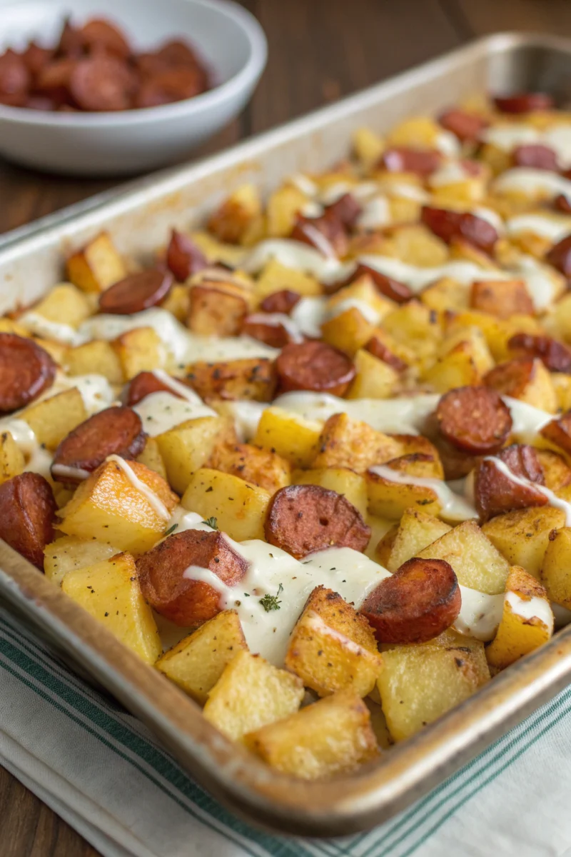 Easy Cheesy Ranch Potatoes and Smoked Sausage - Ingredients