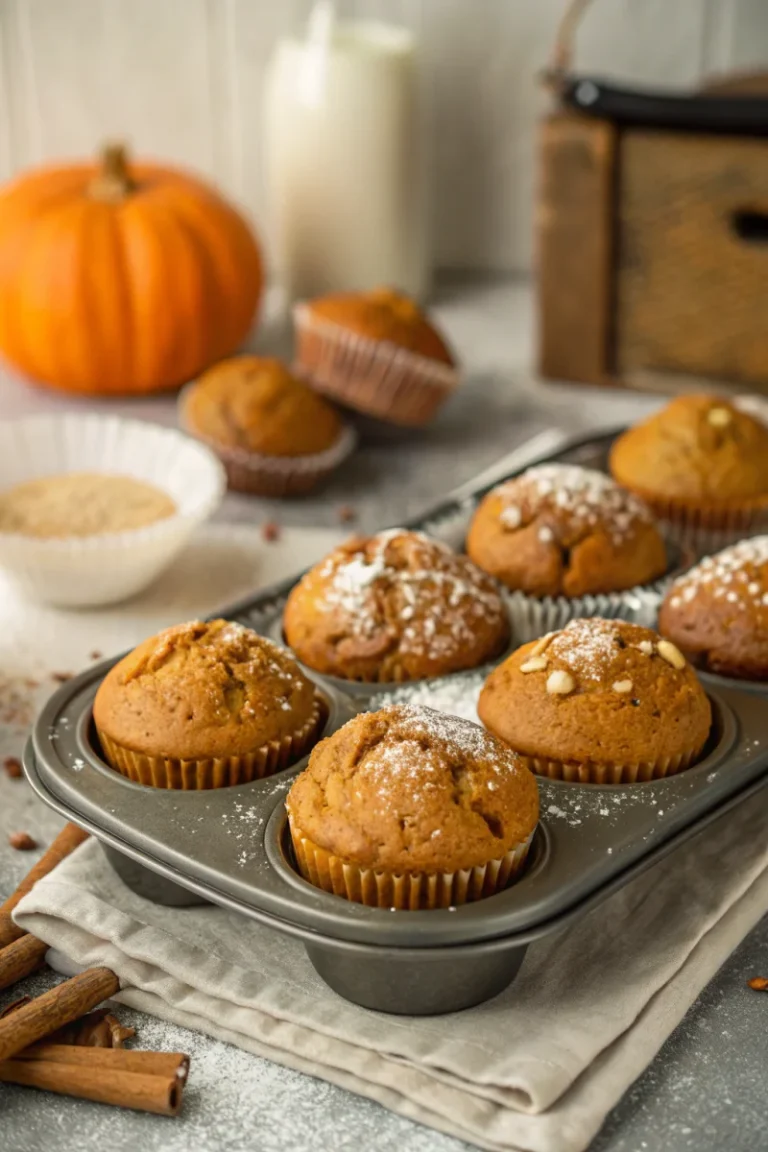 Easy fluffy pumpkin muffins recipe for a perfect fall breakfast