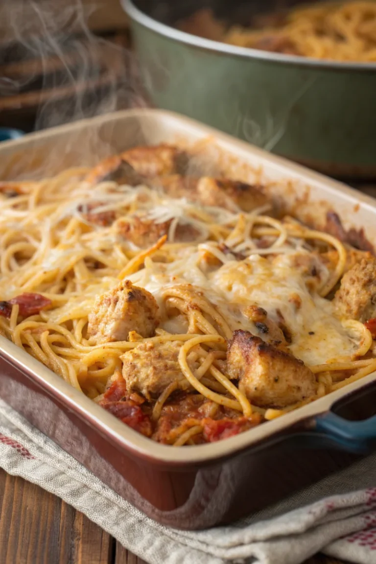 Easy Irresistible Spicy Southern Chicken Spaghetti Casserole Recipe | Home Cook Legacy Easy irresistible spicy southern chicken spaghetti casserole recipe