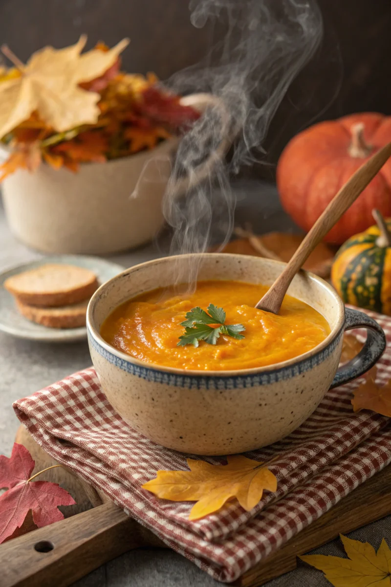 Heartwarming Autumn Pumpkin Soup: Easy & Delicious Fall Comfort Food Recipe
