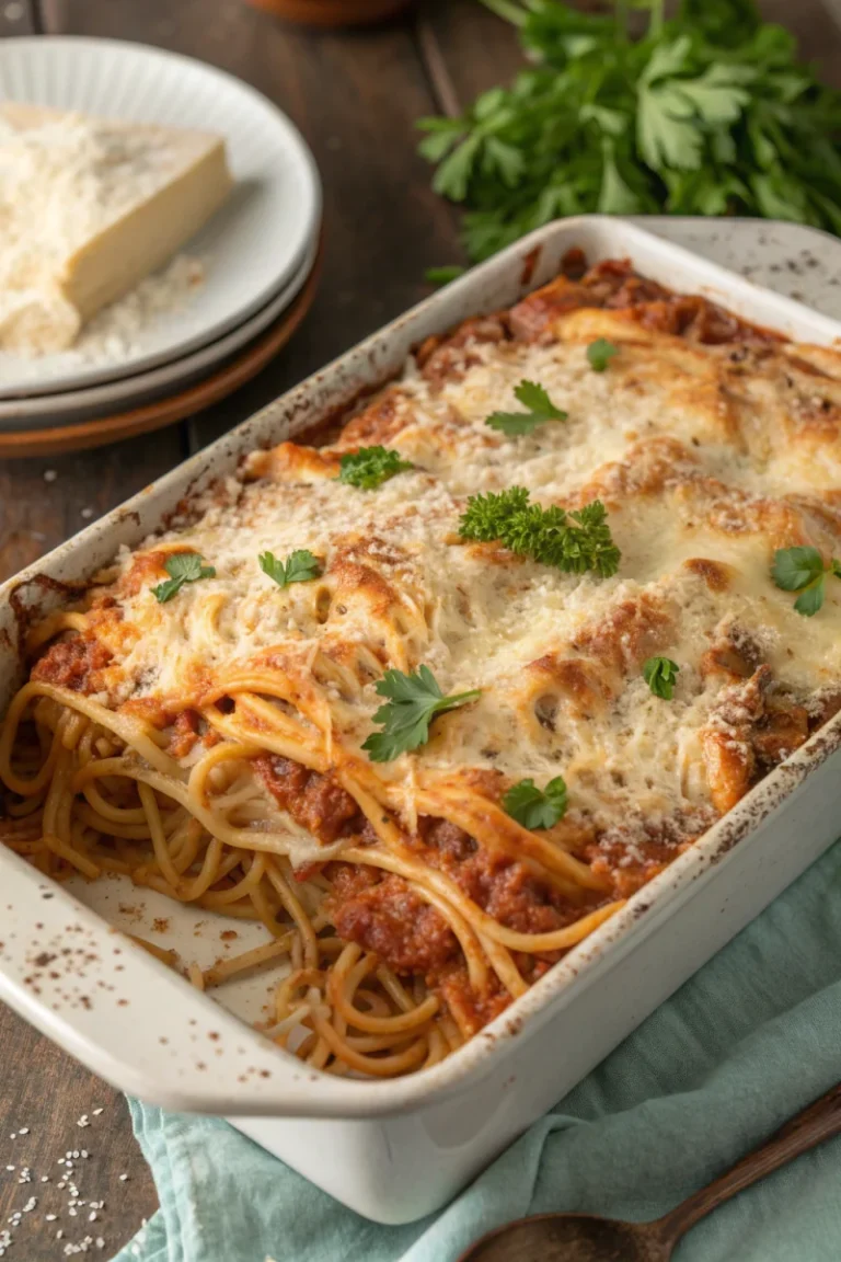 Irresistible Baked Cream Cheese Spaghetti Casserole Recipe | Home Cook Legacy Irresistible baked cream cheese spaghetti casserole recipe