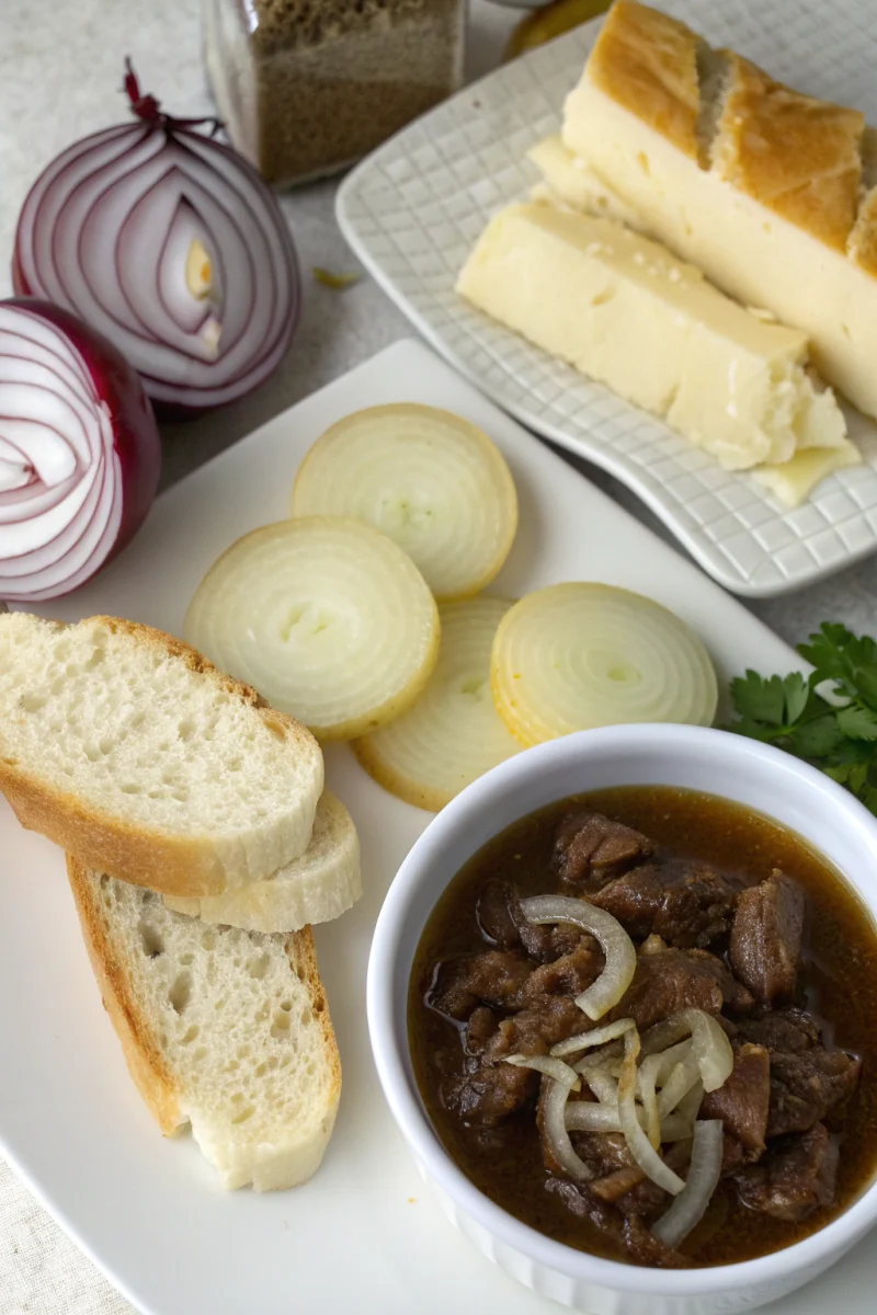 French Onion Soup, easy soup recipe, caramelized onions, warm and savory