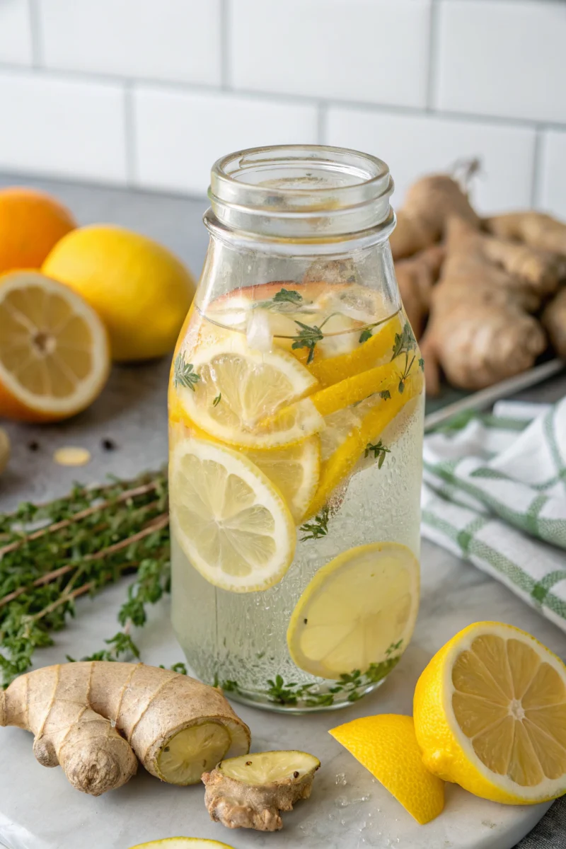 Lemon Ginger Detox Water