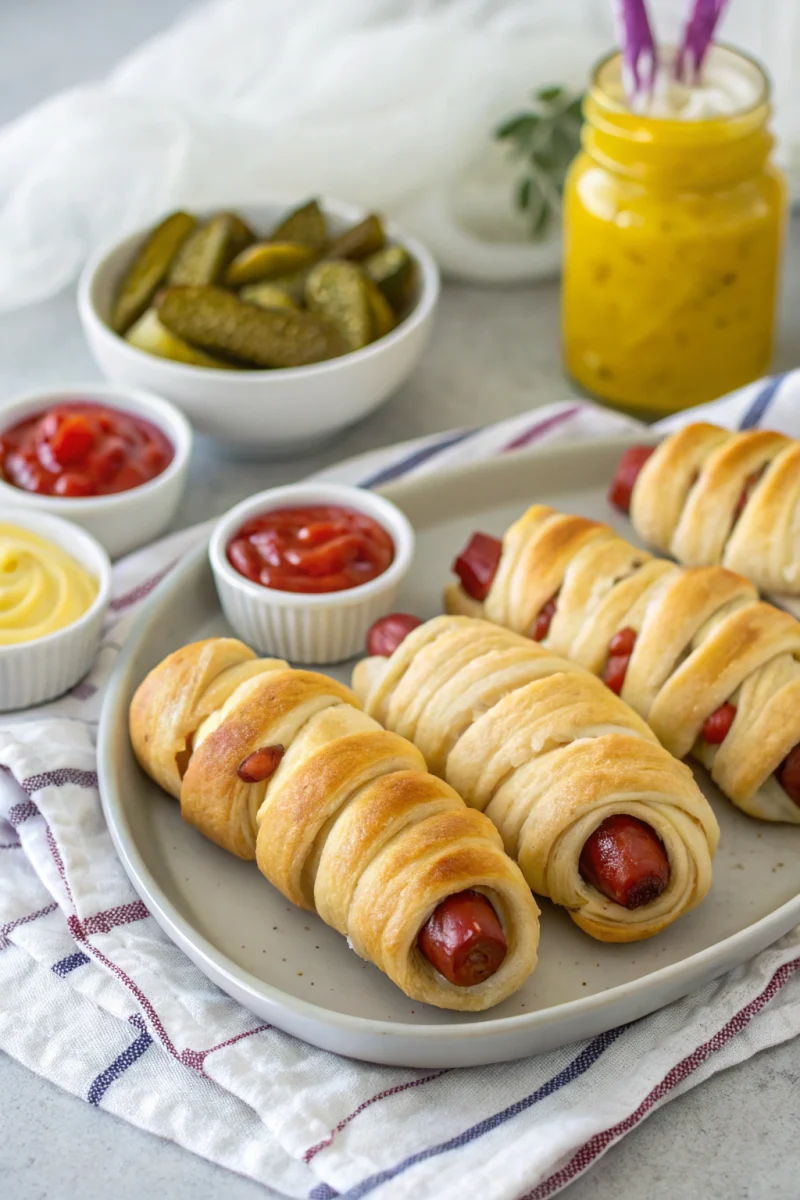 Ingredients for mummy hot dogs