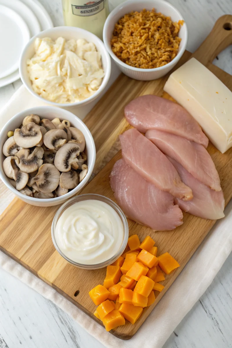 creamy chicken casserole, comfort food, family dinner creative brunch-style