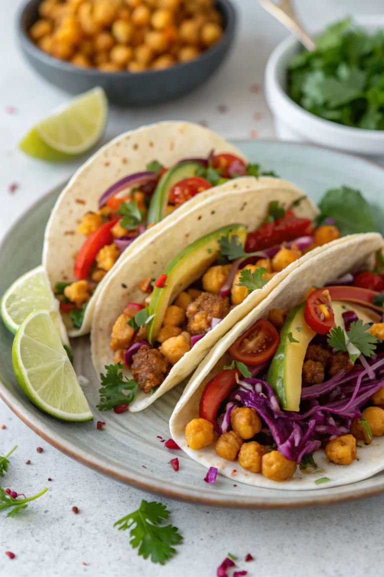 Rainbow Veggie Tacos With Spicy Chickpea Crunch | Home Cook Legacy Rainbow veggie tacos with spicy chickpea crunch