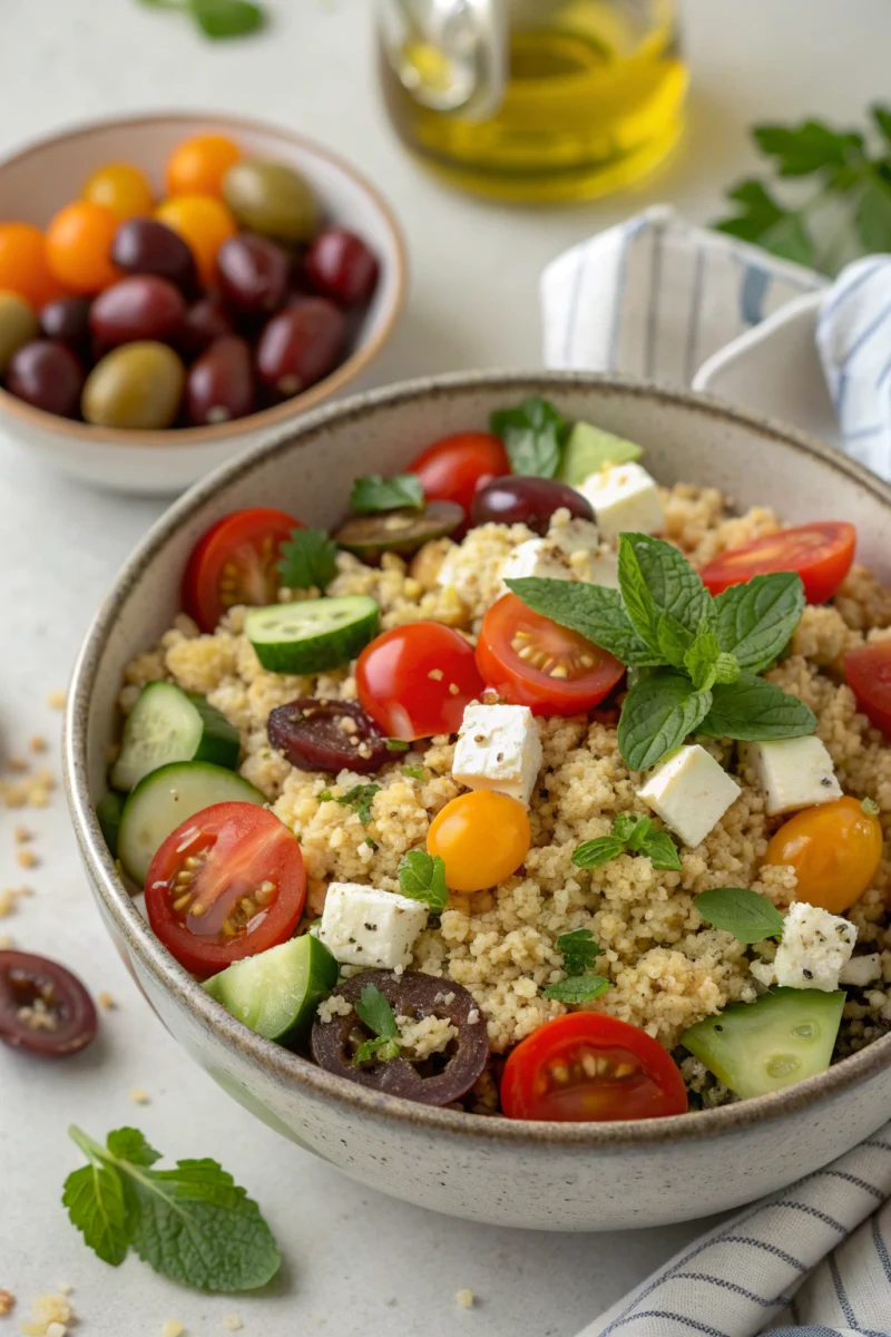 salade de quinoa, recette healthy, lunch équilibré, meal planning creative brunch-style