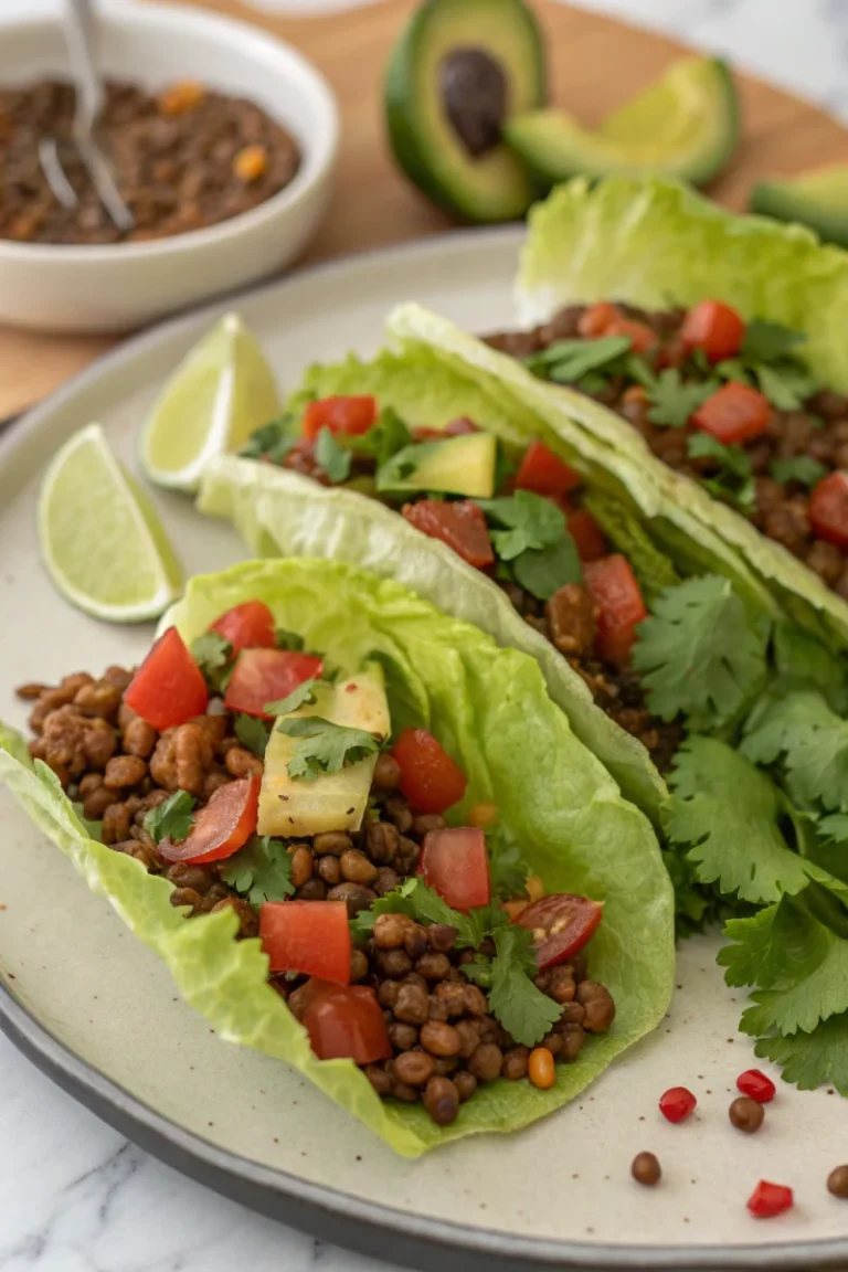 Spicy Lentil Lettuce Tacos | Home Cook Legacy Spicy lentil lettuce tacos