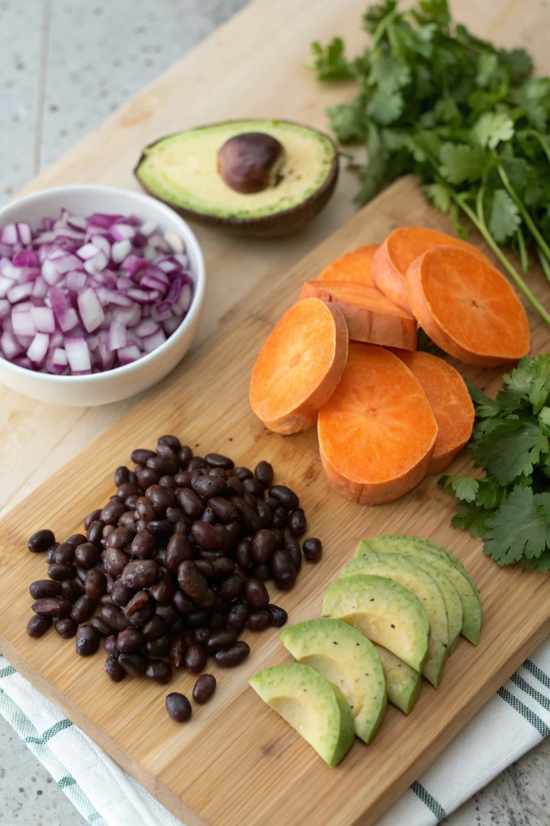 sweet potato tacos, vegan tacos, black bean recipes creative brunch-style