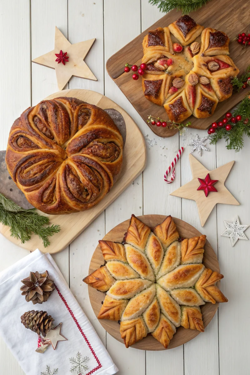 4 Stunning Christmas Star Bread Recipes That Look Difficult But Are Totally Doable | Home Cook Legacy 4 stunning christmas star bread recipes that look difficult but are totally doable