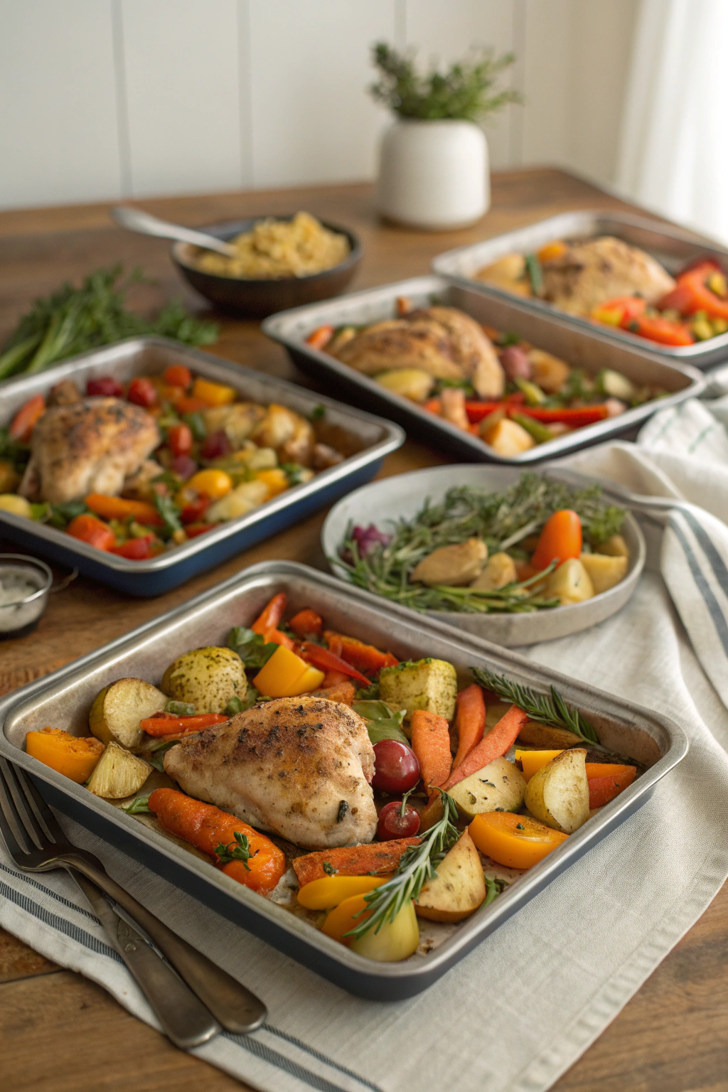5 cozy chicken veggie sheet pan dinners