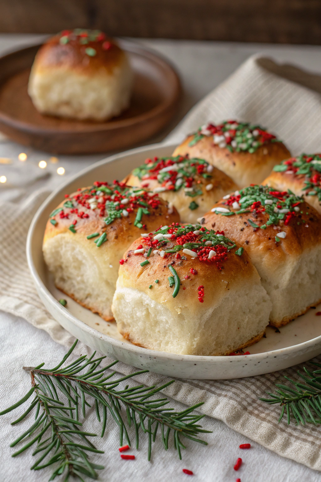 6 easy christmas bread rolls