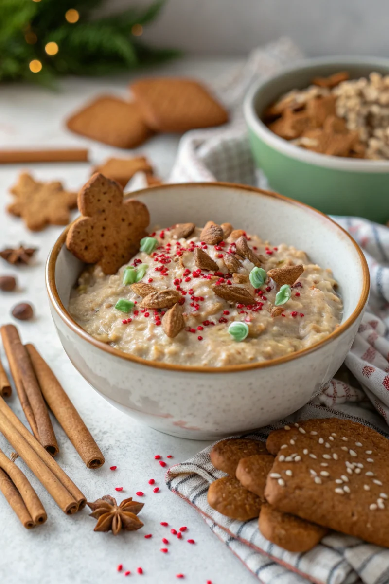 Gingerbread overnight oats in 3 incredible minutes