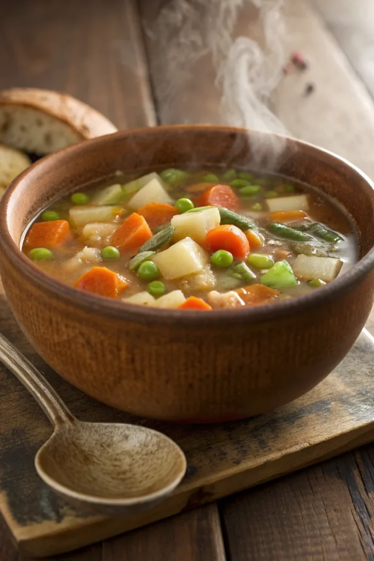 Winter veggie soup in 5 irresistible ingredients