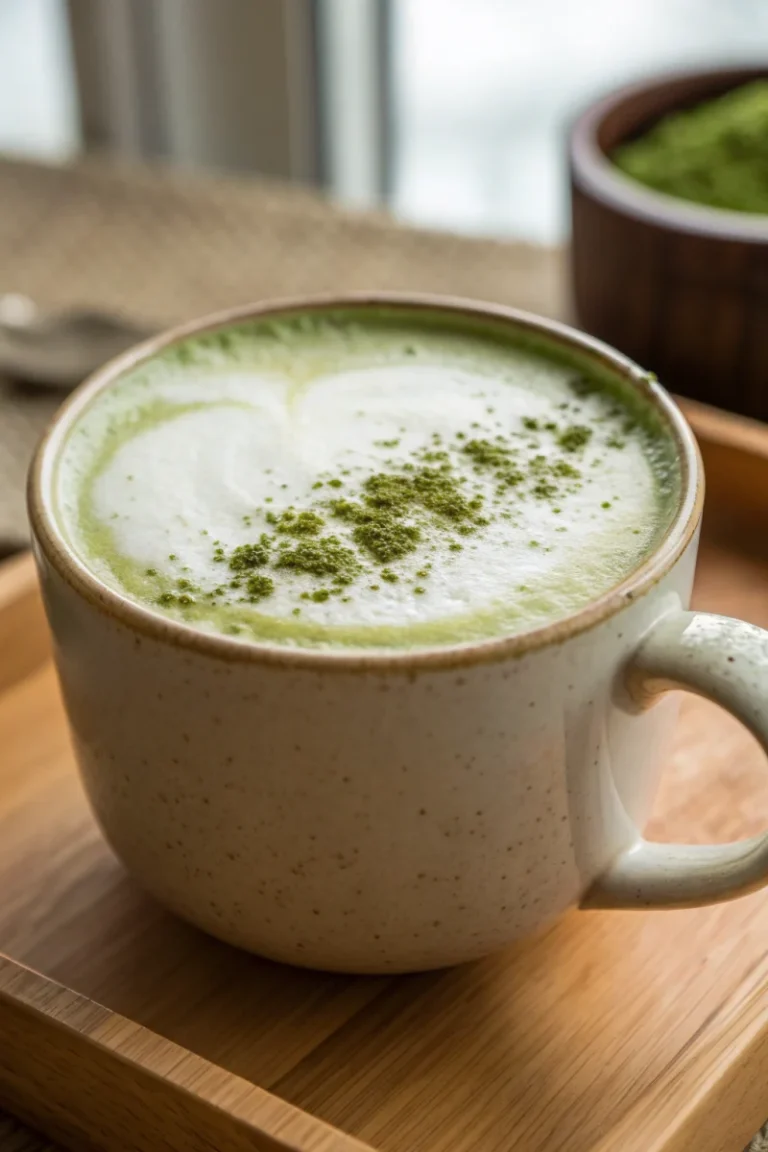Creamy matcha latte