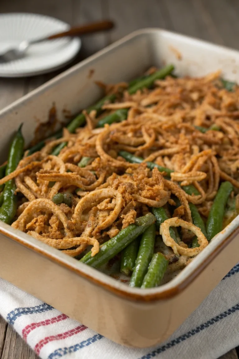 Insanely good 4-ingredient green bean casserole