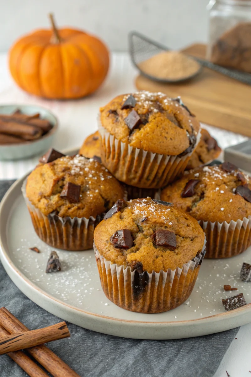 Pumpkin choco muffins