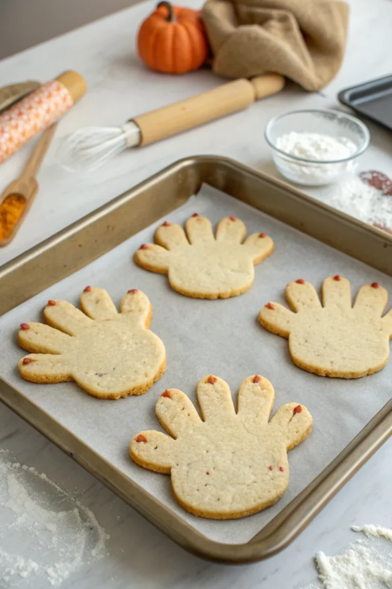 Simple 4 turkey hand cookies