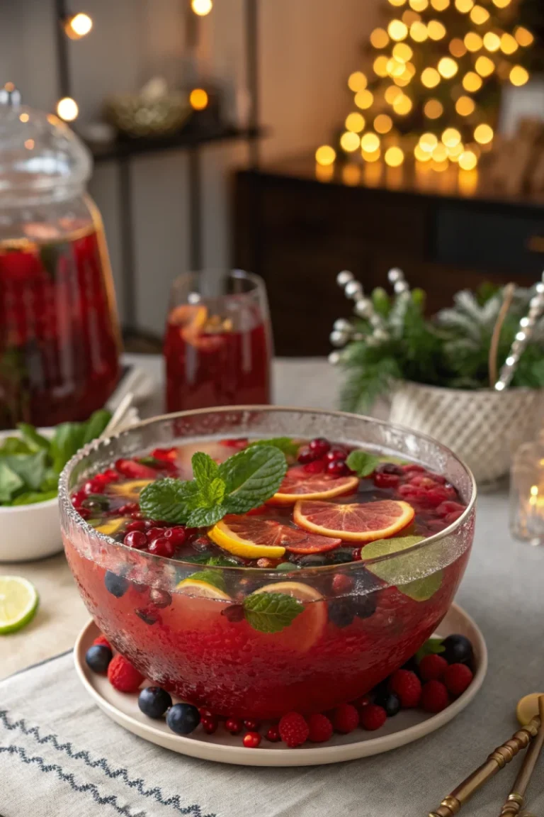 Sparkling 3 holiday punch recipe