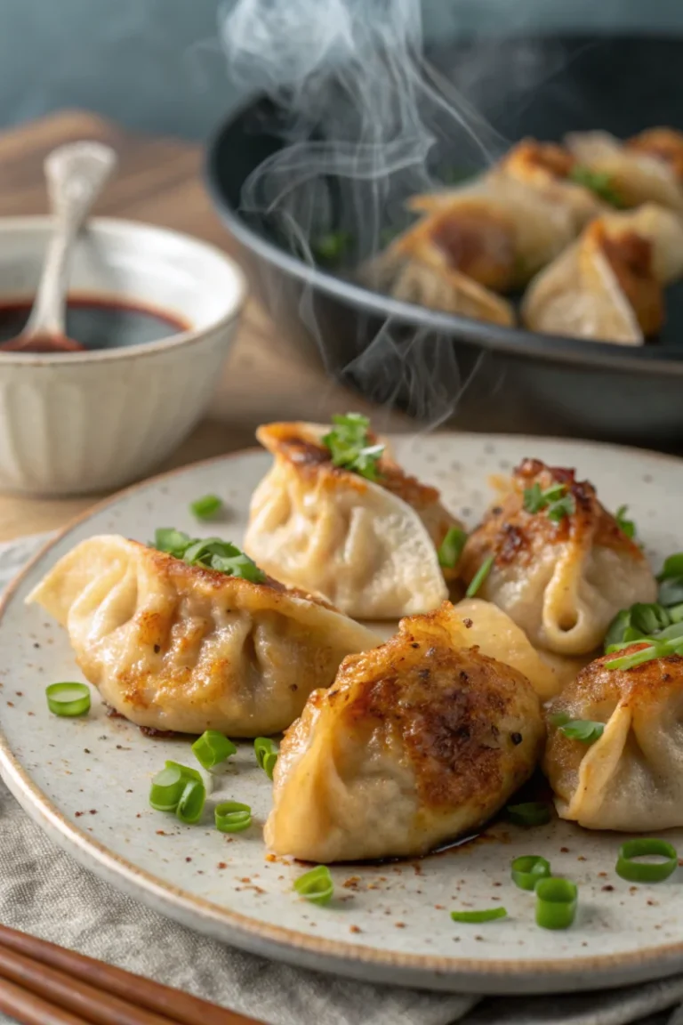 Air fryer chili crisp dumplings