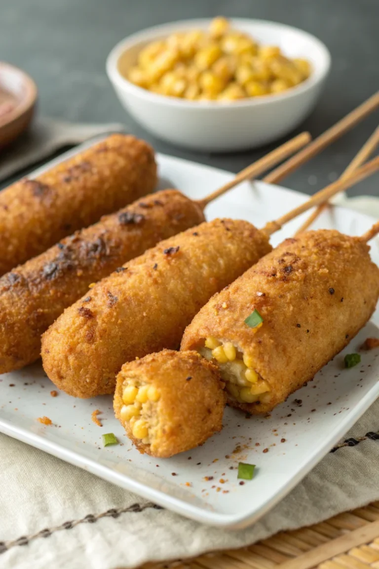 Air fryer korean corn dogs