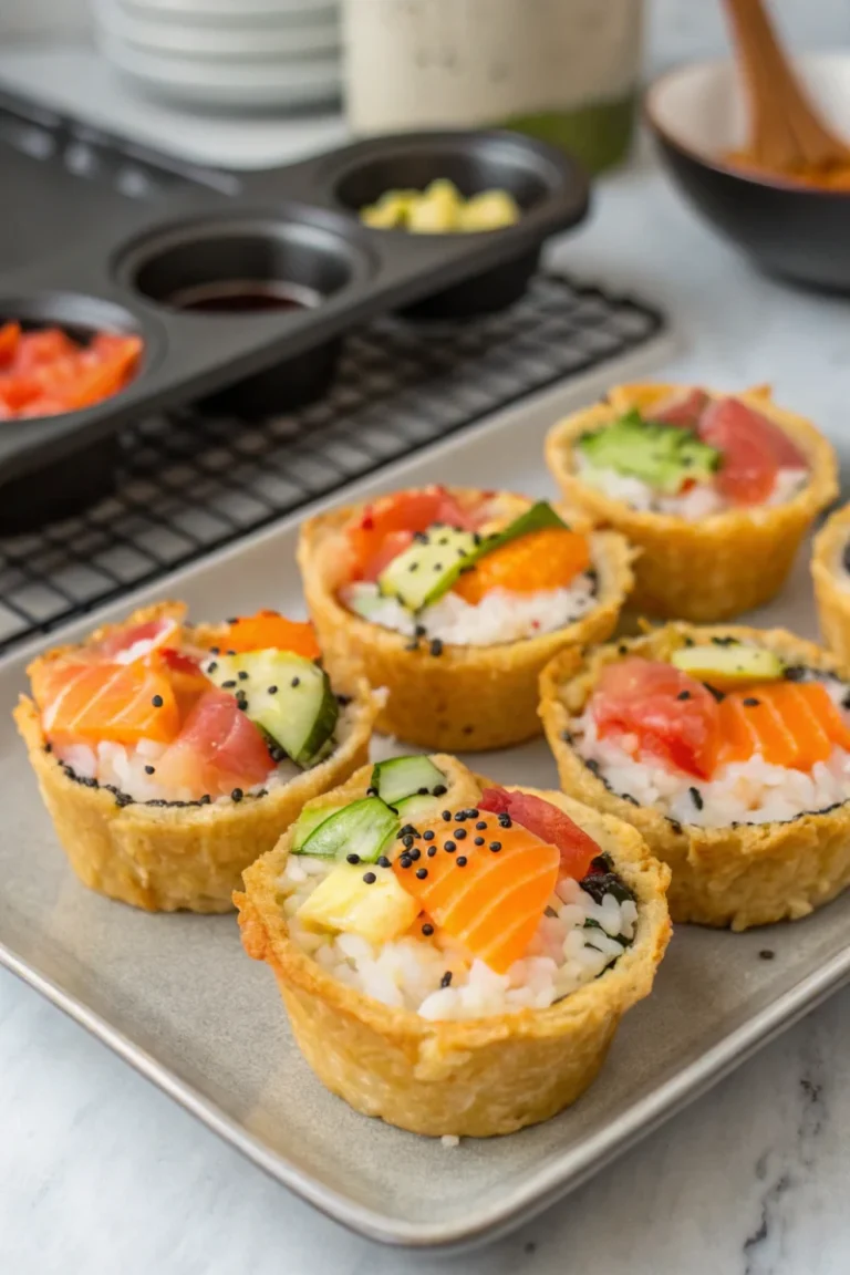 Air fryer sushi bake cups