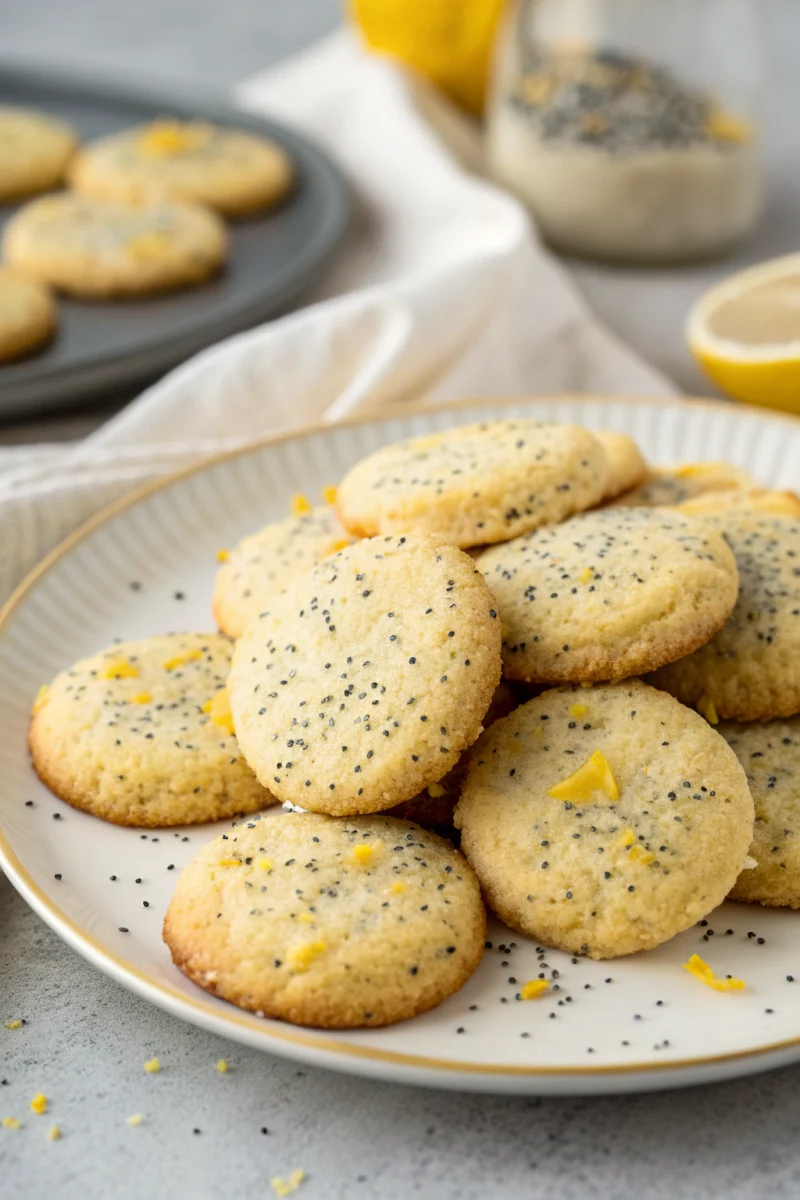 Almond flour lemon poppy seed cookies