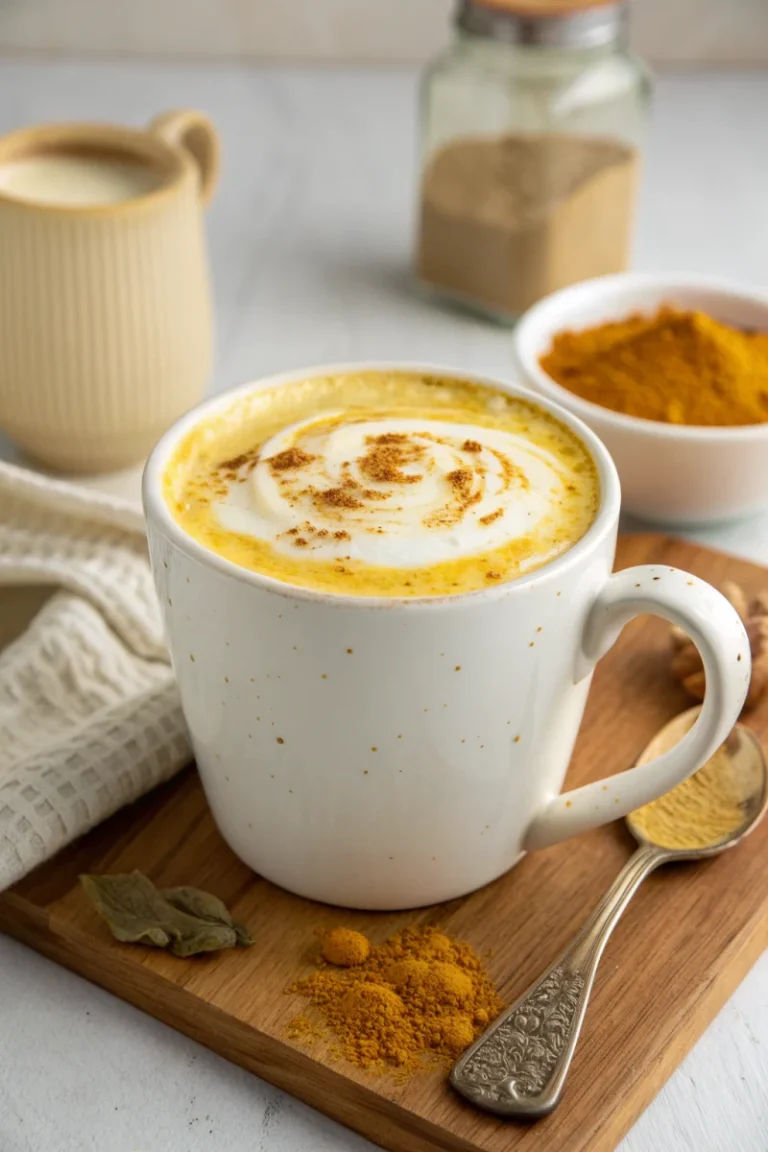 Golden turmeric protein latte