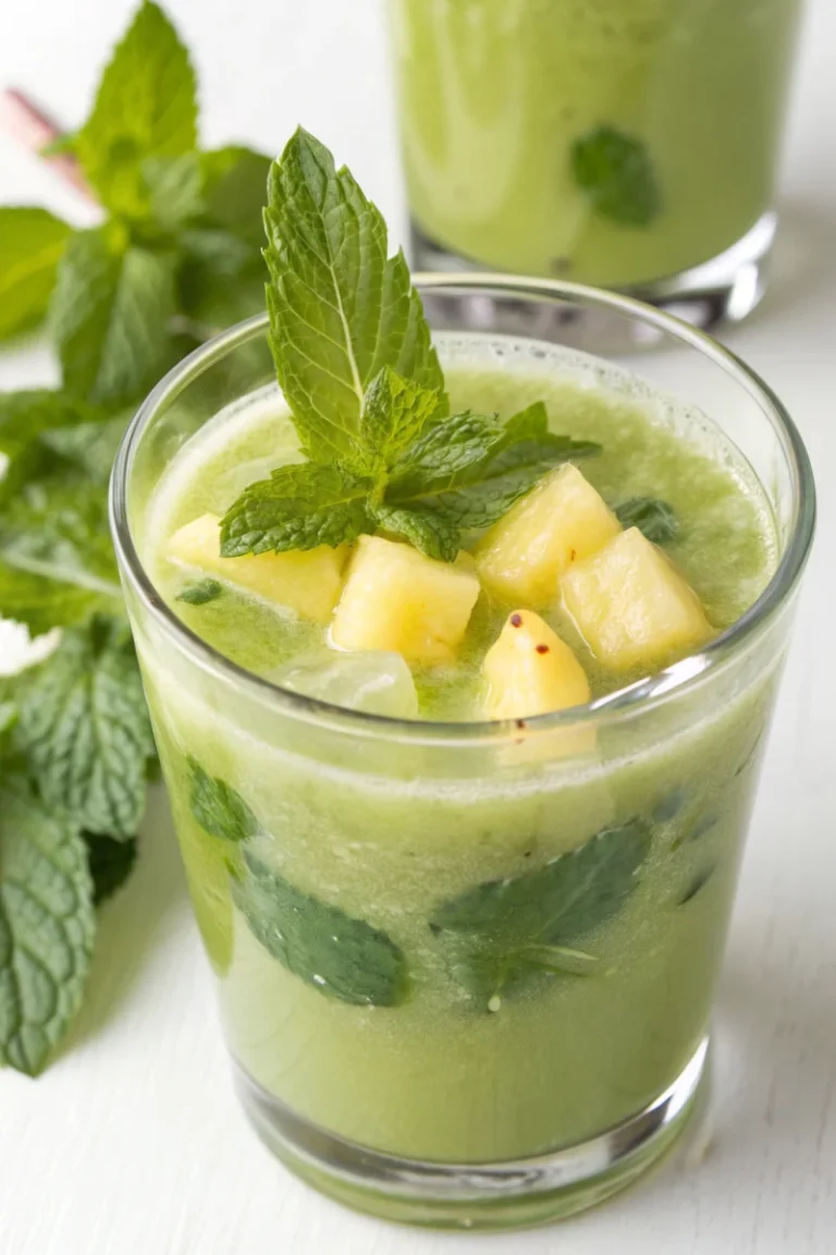 Pineapple mint green juice