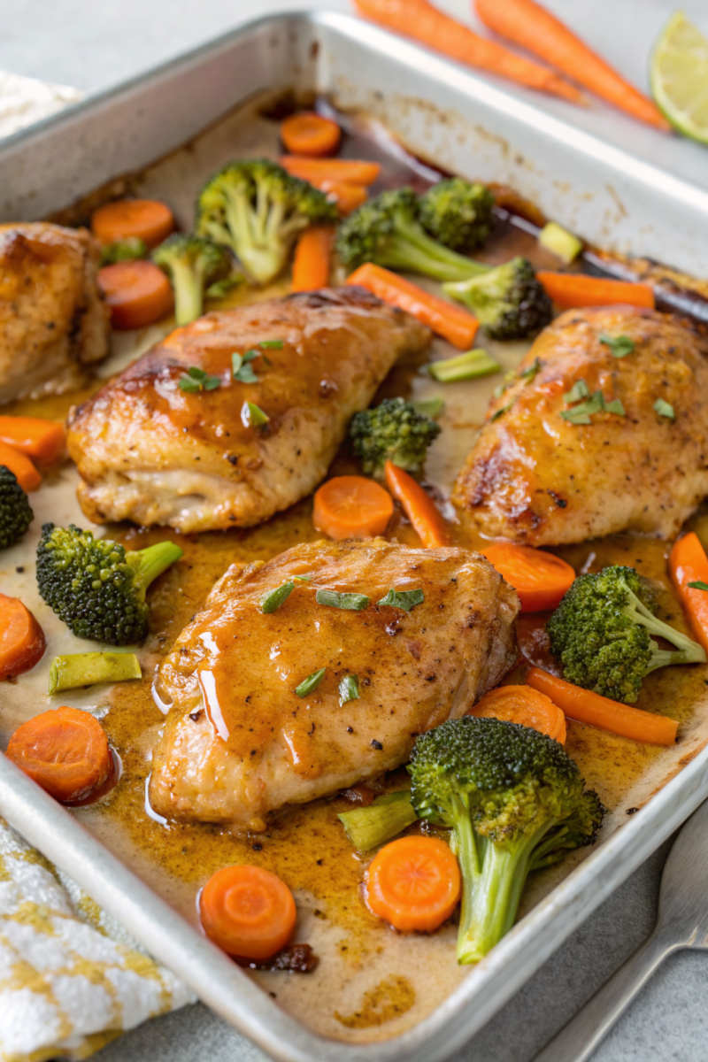 Sheet pan honey mustard chicken